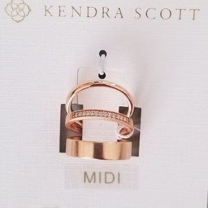 Kendra Scott Rose Gold Tate MIDI Rings (Set of 3)
